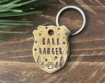 Bark Ranger!  Metal stamped custom dog tag