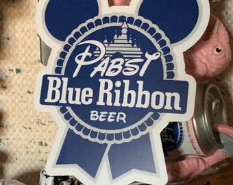 Blue Ribbon Mickey Vinyl Sticker