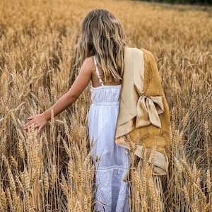 Satin Back Baby Blanket - Faux Fur and Satin Baby Blanket - Honey Knotty Blankie