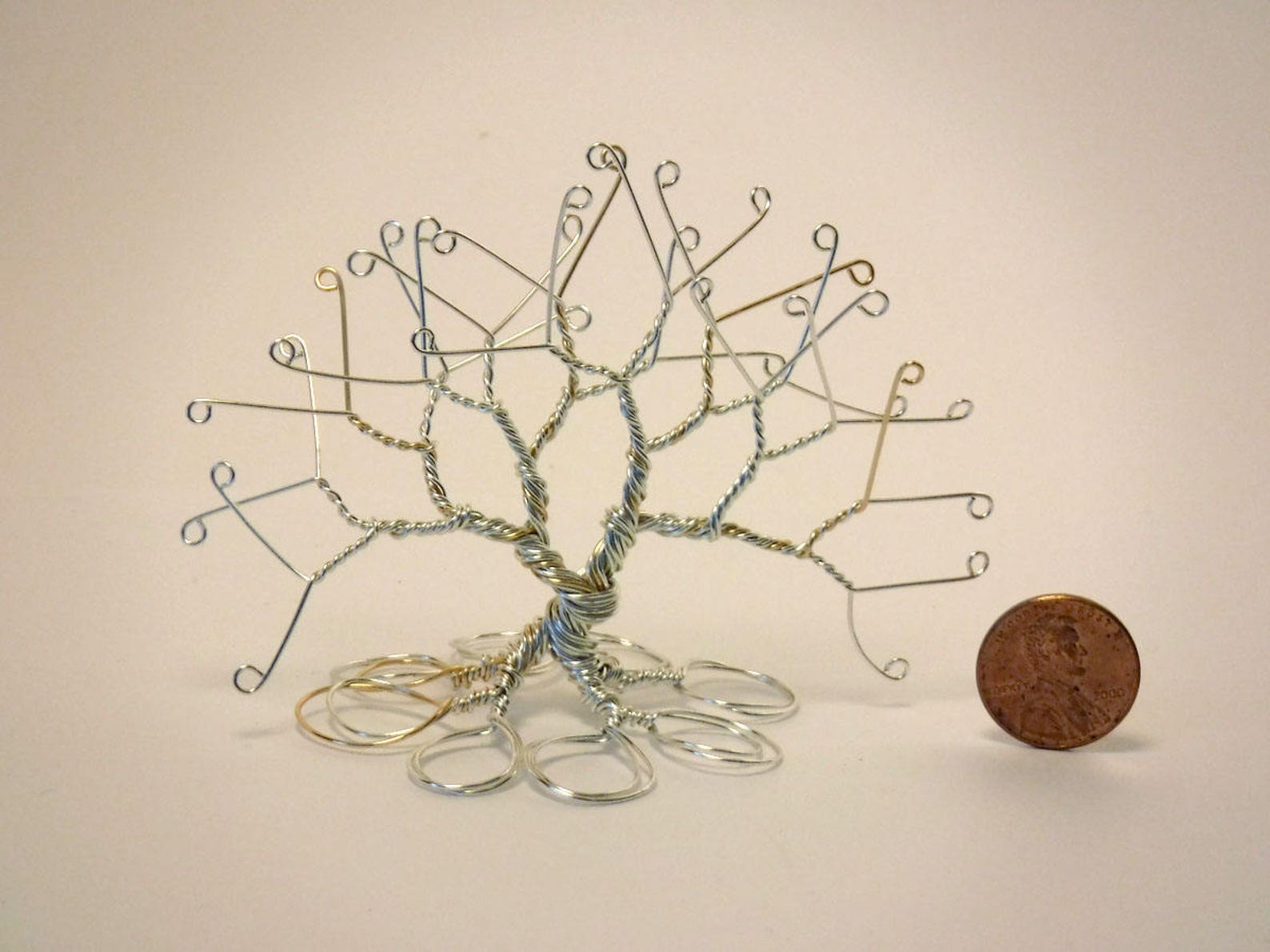 Silver and Gold Wire Tree Etsy