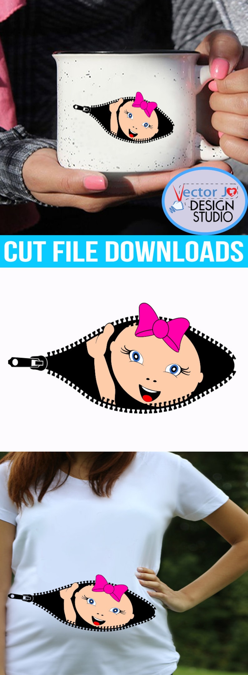 Download Peek a boo svg Maternity svg Baby On Board svg Zipper SVG ...