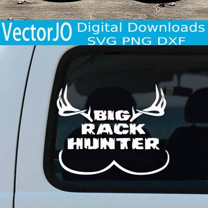 Deer Hunter Svg Big Rack Hunter SVG-Instant Download pour Machine de découpe Cricut Silhouette (Tshirt Vector Art / dire) camion Decal