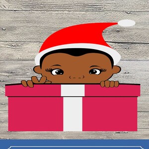 Peek a boo svg.. Natal esconde-esconde eu vi o Papai Noel beijar a mamãe svg Little Byrce Eu amo o Natal Papai Noel svg Arquivo de corte de Natal Cricut
