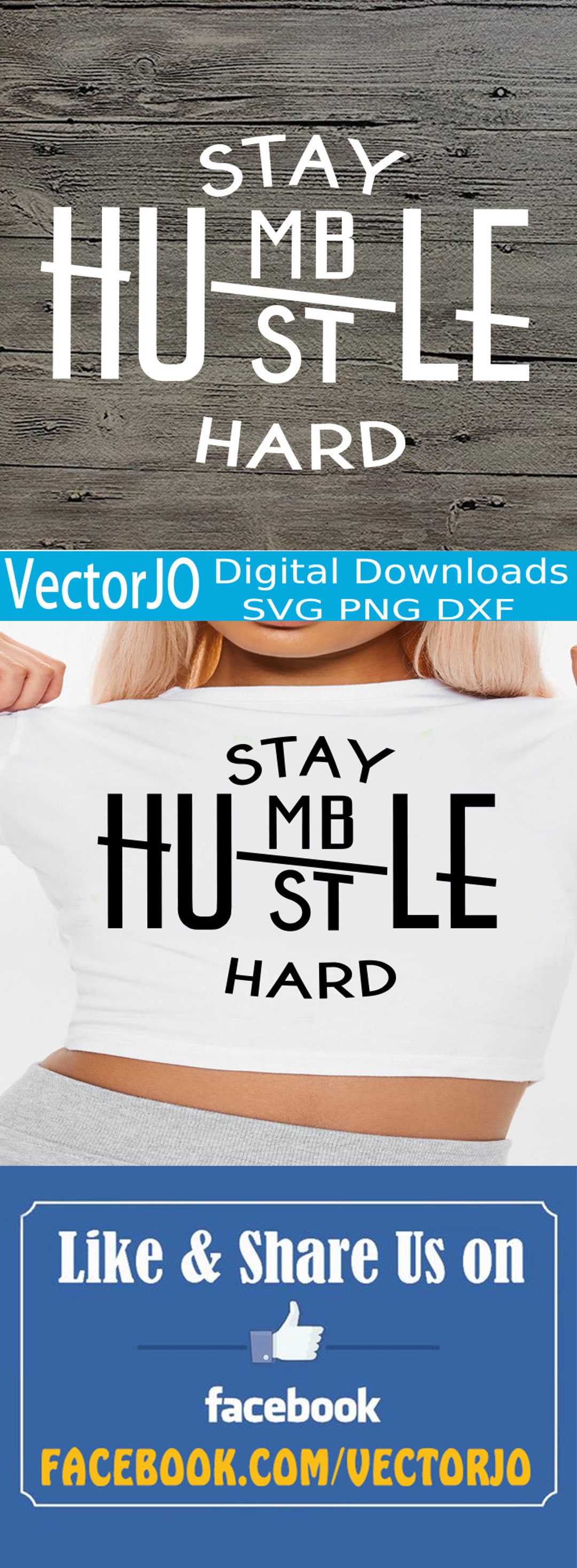 Stay Humble Hustle Hard SVG Cut File Boss T-shirts Silhouette Cricut ...