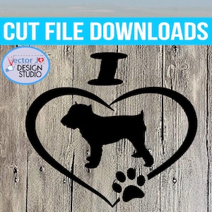 Brussels Griffon SVG Clipart Cut File, Dog Vector, Digital Download, Dog Silhouette, Puppy Love cane papà papà mamma doggy amo amo il mio svg