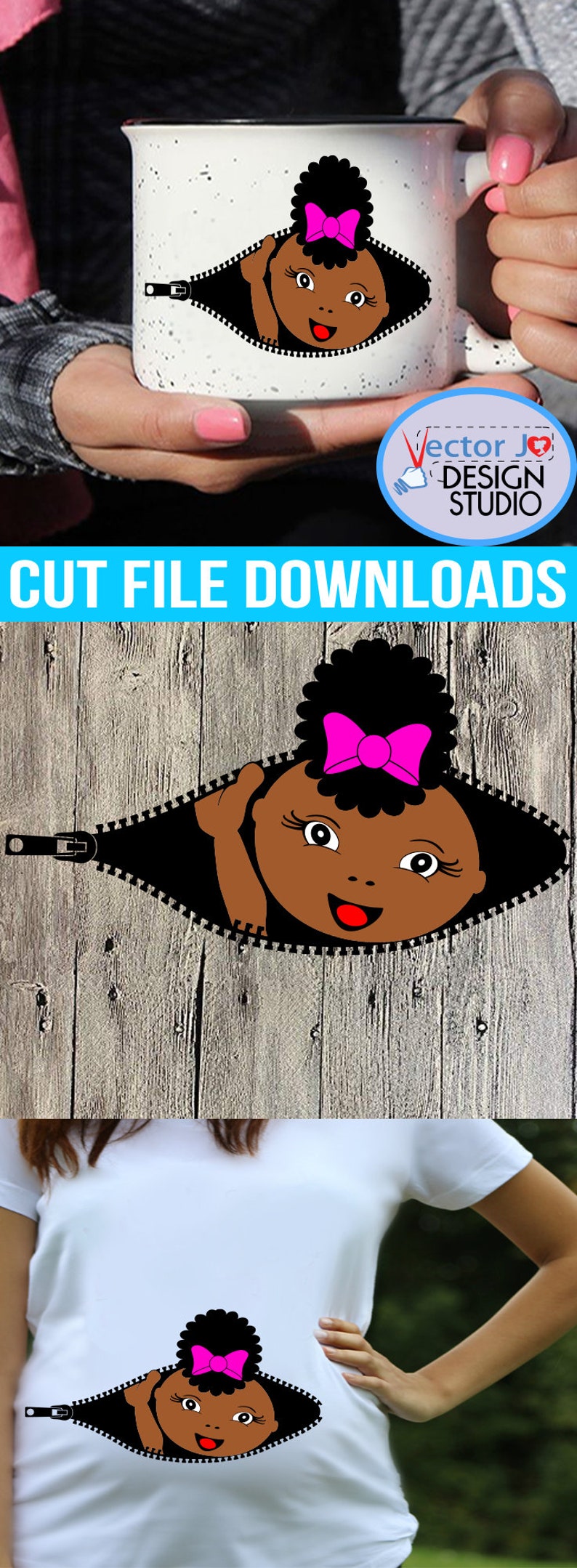 Download Afro Puff svg Maternity svg Afro puffs svg Baby Zipper SVG ...