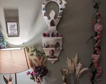 White Goddess crystal/ ornament display shelf.