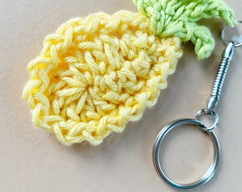 Crochet key rings- rainbow and pineapple