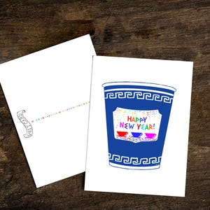New York City Anthora Coffee Cup Nieuwjaarsgroet Briefkaart