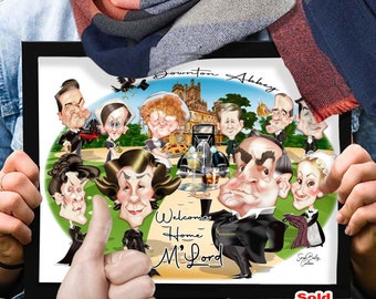 Downton Abbey cartoon poster