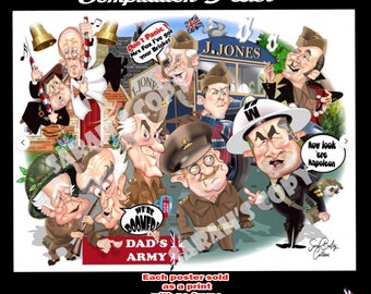 Dads Army Collective cartoon poster and other options