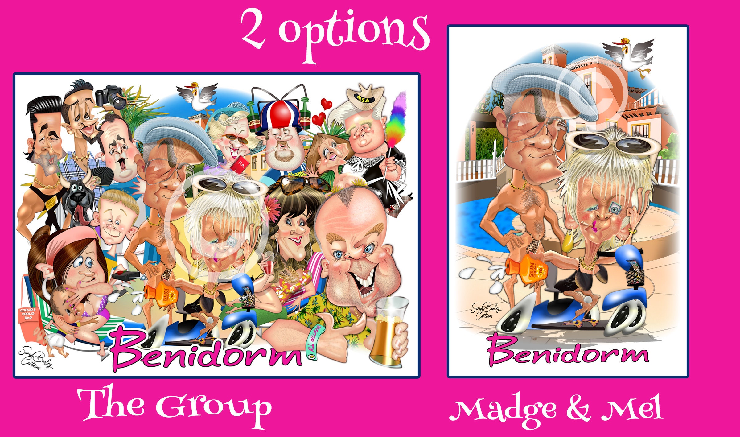 Benidorm TV Series Cartoon as Poster and Other Options Etsy UK