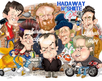 Auf Wiedersehen Pet cartoon poster