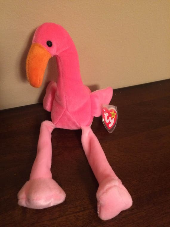 Pinky The Flamingo 1995 Ty Beanie Baby Mint Condition Etsy