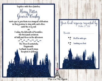 Harry potter wedding invitation | Etsy