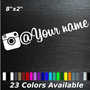 3X Custom Instagram Aufkleber für Dein Auto TRUCK Business Social Media Marketing