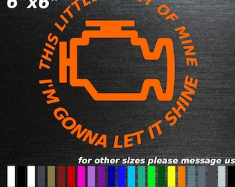 Tune Up Engine Maintenance Symbol Car Garage Art #7 Car Tablet Vinyl Decal