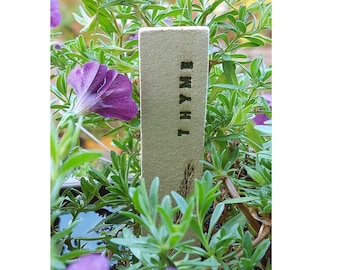 Plant Labels Garden Tags Markers for Herbs Garden in ceramic stoneware Handmade