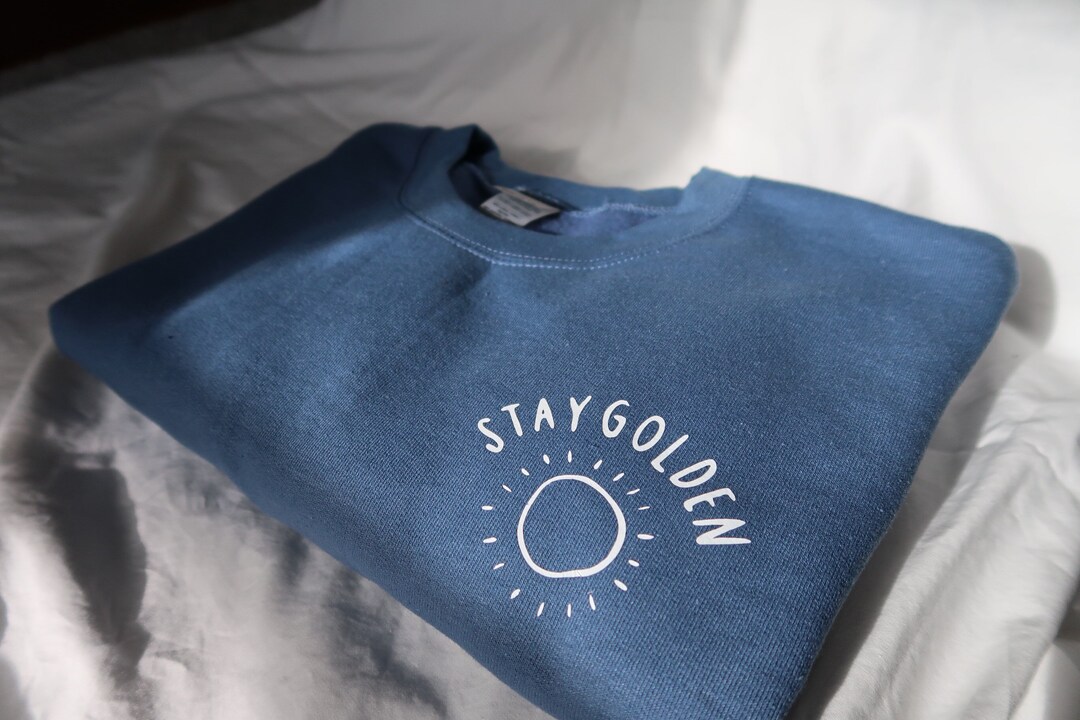 Golden crewneck sweatshirt Clearance