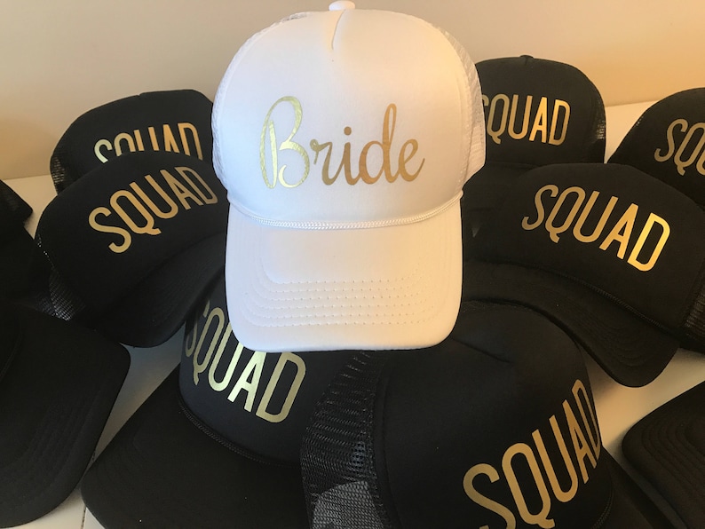 Bride Squad Hats / Bride Tribe Hats / Bachelorette Party / image 1