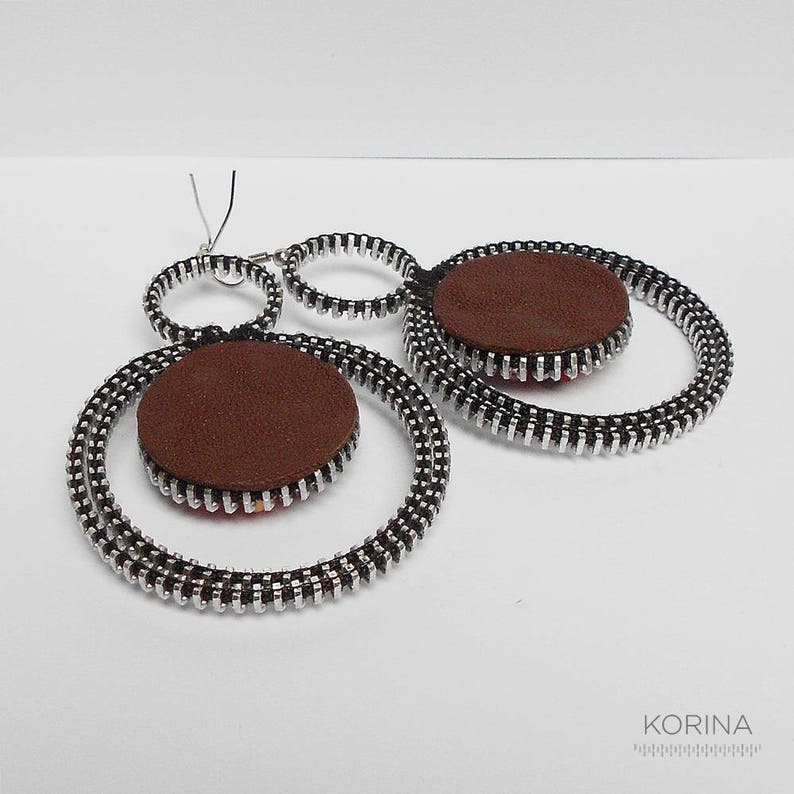 Colorful Zipper Earrings Large Zipper Earrings Modern Etsy