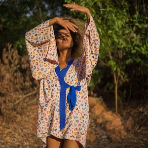 Festival Kimono/Party Kimono/Festival Outfit/Pride Kimono/Lgbt Kimono/Leopard print Kimono/Funky Kimono/Print Kimono/Burning Man Outfit