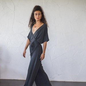 Light Blue Jumpsuit, Linen Jumpsuit, Women Jumpsuit, Casual