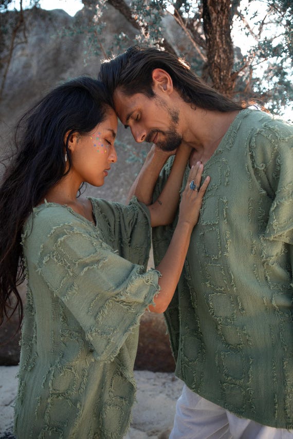 Raw Cotton Poncho Bohemian Top Unisex Boho Clothing Ripped clothing unisex Plus Size Poncho top Oversize gypsy organic Tee Shirt Tunic