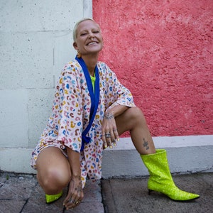 Festival Kimono/Party Kimono/Festival Outfit/Pride Kimono/Lgbt Kimono/Leopard print Kimono/Funky Kimono/Print Kimono/Burning Man Outfit