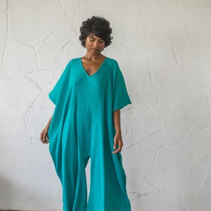Kaftan Jumpsuit Women/One Size Kaftan Overalls/Summer Jumpsuit/Plus Size Maxi Jumpsuit/Romper/Free Size Boho Jumpsuit/Goddess Jumpsuit