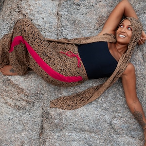 Leopard pants boho trousers Leopard palazzo pants funky trousers summer pants animal print bohemian trousers wide-leg pants one size pants