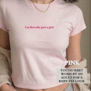 Ich bin buchstäblich nur ein Mädchen-Shirt, Girly Mädchen-Baby-T-Shirt, nette Mädchen-Geschenke, buchstäblich nur ein Mädchen-Baby-Puppen-T-Stück, lustiges Mädchen-Geschenke, BFF Hemden