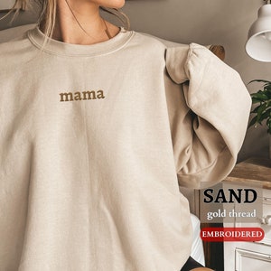 Moletom personalizado BORDADO para mamãe, suéter bordado personalizado para o dia das mães, gola redonda personalizada para a mãe, presente para a mãe, presente para o dia das mães para ela