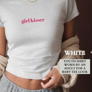 Lesbian Shirt, Funny Girl Kisser Lesbian Pride Baby Tee Shirt,Queer Pride Party Group Matching Shirt,LGTBQIA Gift for Her,Gift for Girfriend