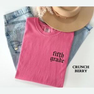 Fifth Grade Teacher Shirt, Comfort Colors 5th Grade Teacher Shirt, Fifth Grade Team Back to School Tee, Elementary Teacher Appreciation Gift