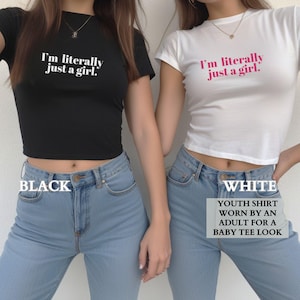 Ich bin buchstäblich nur ein Mädchen-Shirt, Girly Mädchen-Baby-T-Shirt, nette Mädchen-Geschenke, buchstäblich nur ein Mädchen-Baby-Puppen-T-Stück, lustiges Mädchen-Geschenke, BFF Hemden