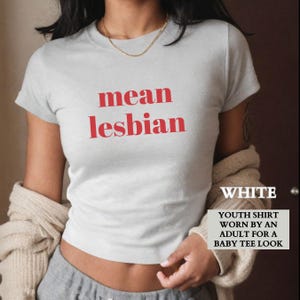 Lesbian Shirt, Funny Mean Lesbian Baby Tee, Lesbian Pride Shirt, Queer Pride Group Matching Baby Tees,LGTBQ Gift for Her,Gift for Girlfriend