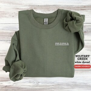 Moletom personalizado BORDADO para mamãe, suéter bordado personalizado para o dia das mães, gola redonda personalizada para a mãe, presente para a mãe, presente para o dia das mães para ela