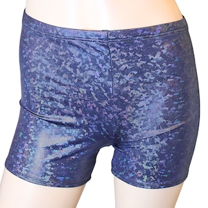 The VM Sparkly Booty Shorts - Holographic Festival Shorts, Roller Derby Unisex Booty Shorts, Sparkly EDM Pole Dance Hot Pants, 90s Y2k Gift