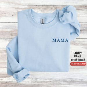 Moletom personalizado BORDADO para mamãe, suéter bordado personalizado para o dia das mães, gola redonda personalizada para a mãe, presente para a mãe, presente para o dia das mães para ela