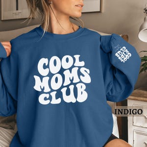 Sudadera personalizada para mamá, suéter personalizado del Club de Mamás Geniales con nombres de niños en la manga, regalo para mamá primeriza, anuncio de embarazo, regalo para el Día de la Madre para mamá