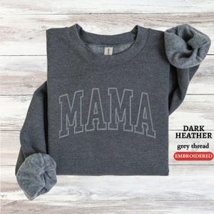 Moletom personalizado BORDADO para mamãe, suéter bordado personalizado para o dia das mães, gola redonda personalizada para a mãe, presente para a mãe, presente para o dia das mães para ela
