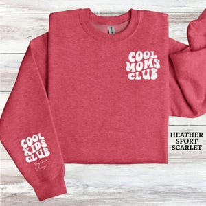 Sudadera personalizada para mamá, suéter personalizado del Club de Mamás Geniales con nombres de niños en la manga, regalo para mamá primeriza, anuncio de embarazo, regalo para el Día de la Madre para mamá