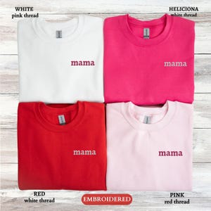 Moletom personalizado BORDADO para mamãe, suéter bordado personalizado para o dia das mães, gola redonda personalizada para a mãe, presente para a mãe, presente para o dia das mães para ela