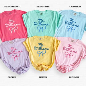 Custom Teacher Name Shirt, Comfort Colors Teacher Shirt, Personalized Teacher Name Shirt, Teacher Gifts, Back to School Teacher Appreciation