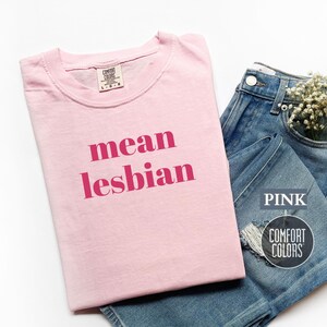 Lesbian Pride Comfort Colors® Shirt,Funny Mean Lesbian T Shirt,Funny Lesbian Top, Matching Lesbian Shirts,Gay Shirt,Pride Month Gift for Her