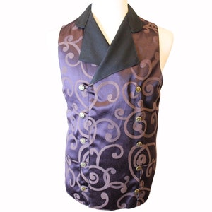 The VM Men&#39;s Double Breasted Waistcoat - Victorian Handmade Steampunk Alternative Wedding Vest Fantasy Gothic Renaissance Medieval Waistcoat