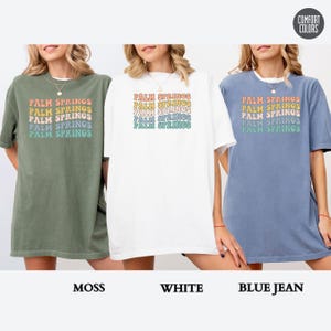 Palm Springs Comfort Colors® Custom Location Bachelorette Shirts,Personalized Location Bachelorette Party Shirts,Matching Bridesmaids Shirts