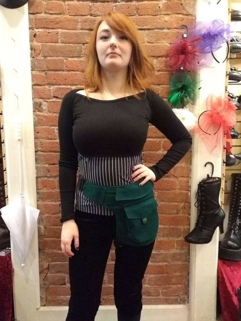 Steampunk Pocket Belt Green