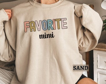 Felpa Mimi preferita, maglione personalizzato con nome della nonna, regalo per la festa della mamma, regalo personalizzato per la nonna, regalo per la nonna, ...